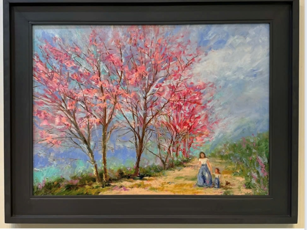 Une peinture montrant la campagne dalatoise.